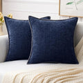 MIULEE Decorative Couch Throw Pillow Covers 18x18 Inch Navy Blue 2 Pack | by MIULEE