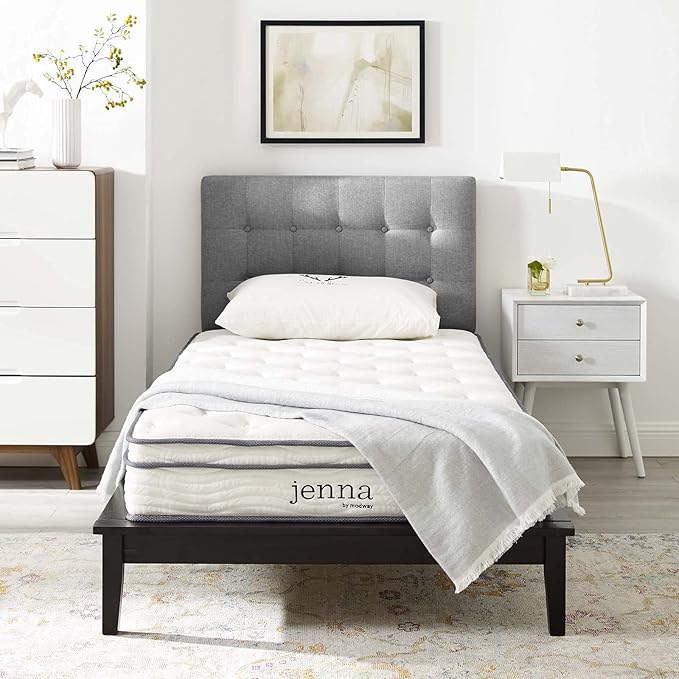 Modway Jenna 8” Innerspring and Memory Foam Queen Mattress With Individually Encased Coils