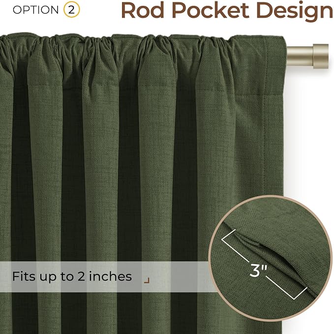 INOVADAY 100% Blackout Linen Curtains - Image 4