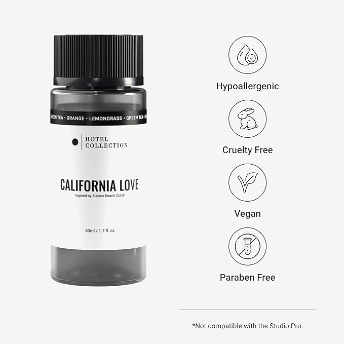Hotel Collection | California Love Fragrance Oil Blend | Hotel Inspired Luxury Essential Oil Diffuser | Aromatherapy Scent Diffuser Oil | Green Tea, Orange and Lemongrass 1.7 fl oz, 50 mL