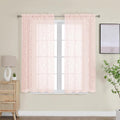 Furman Sheer Curtains 45 Inch Length 2 Panels Set by OWENIE