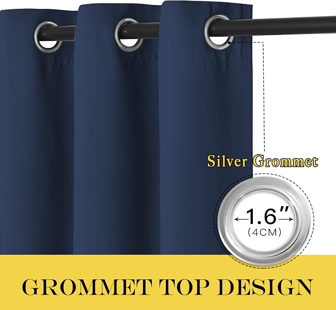 NICETOWN Blackout Kitchen Curtains 54 inches Long - Image 2