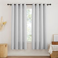 RYB HOME Linen Sheer Curtains 63 inch Length 2 Panels, Privacy Semi Sheer Curtains Light Glare Filtering Country Rustic Drapes for Farmhouse Bedroom, Living Room Decor, 52" W x 63" L, Dove Grey