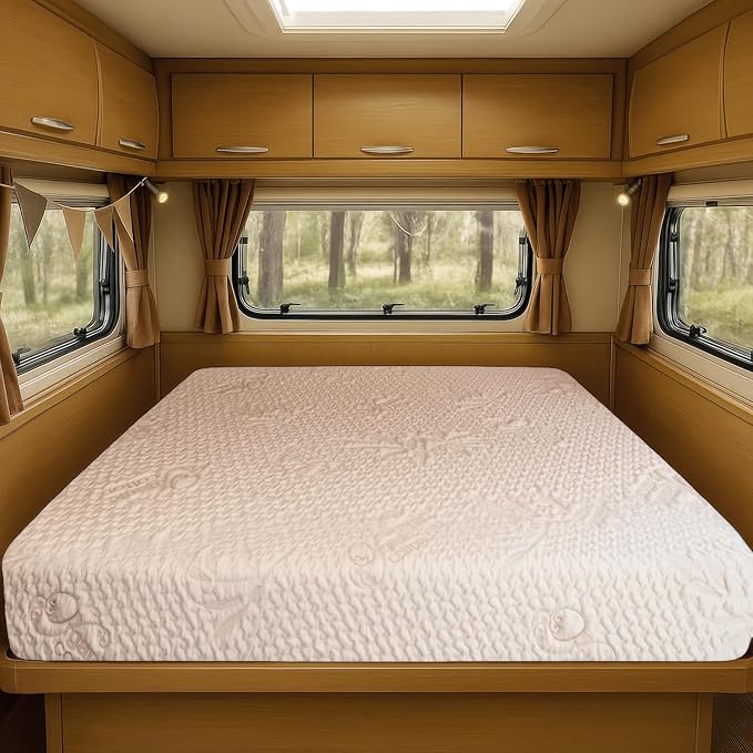 Foamma 5" x 30" x 75" Mattress for RV with Water Resistant Organic Cotton Cover, Firm High Density Foam, USA Made, CertiPUR-US Certified Foam