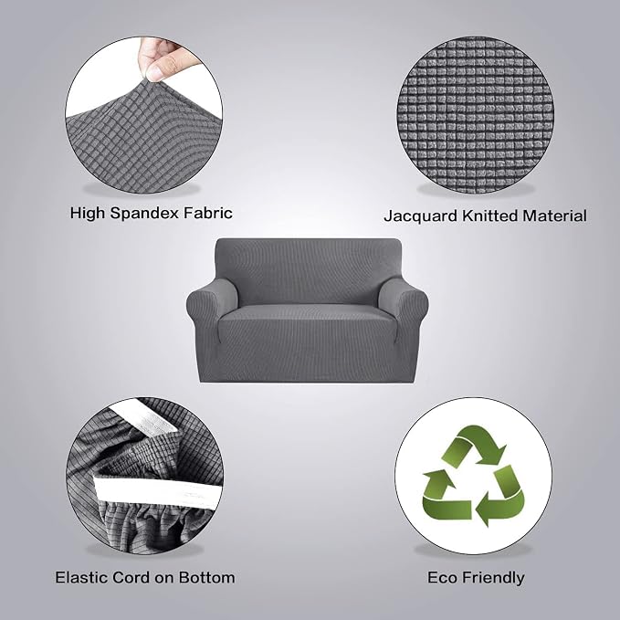 H.VERSAILTEX Stretch Couch Cover Loveseat Covers - Image 4