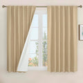 Natural Linen 100% Blackout Window Curtains by LAMIT