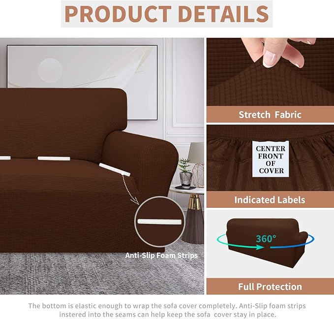 Easy-Going 100% Waterproof Couch Cover, 3 Cushion Couch Slipcover - Image 4