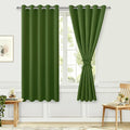 Room Darkening Curtains for Bedroom Olive Green 60x72 Inch 2 Panels | Thermal by Hiasan