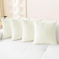 CaliTime Decorative Couch Throw Pillow Covers 18 X 18 Inches Cream | Pack of 4 by CaliTime