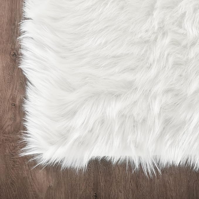 Latepis Area Rugs 6x9 Faux Fur Sheepskin Rug - Image 6