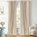 Faux Linen Total Blackout Curtains by 100BlackoutShield