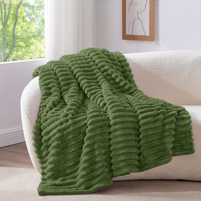BEDELITE Ribbed Twin Blanket for Couch & Bed, Warm Yet Lightweight, Ribbed by BEDELITE