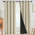 SimpleHome Light Cream 100% Blackout Curtains Room Darkening Living Room 84 | by SimpleHome