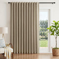 INOVADAY Extra Wide 100% Blackout Linen Curtains 102x90 Earthy Beige | Linen by INOVADAY