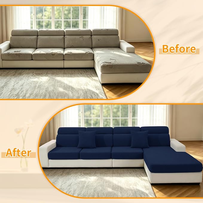 XINEAGE Couch Cushion Covers Seat Cushion Cover Thick Stretch Sofa Slipcovers 3 - Image 7