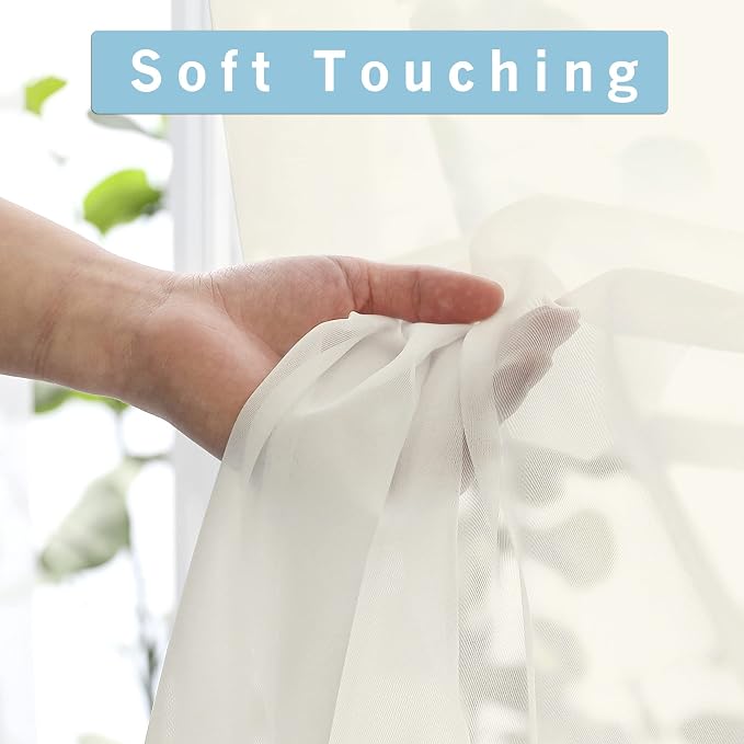 Sheer Curtains 96 Inch Length, Elegant Sheer Curtains - Image 9
