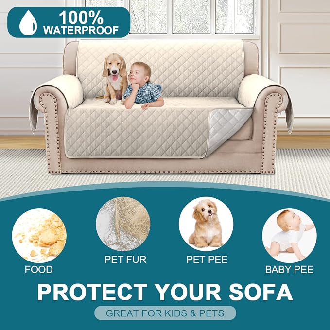 Turquoize 100% Waterproof Couch Cover Sofa Covers - Image 2