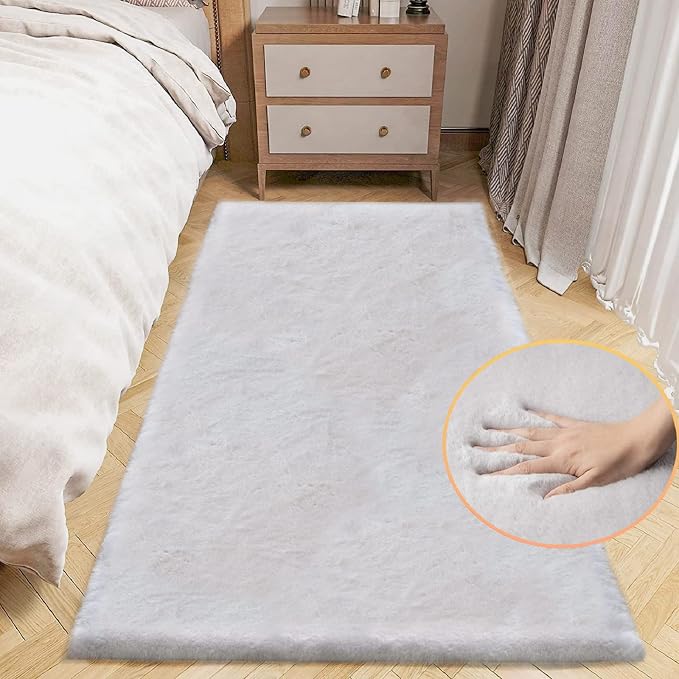 ORINOVA Grey Fluffy Rug Runners by ORINOVA