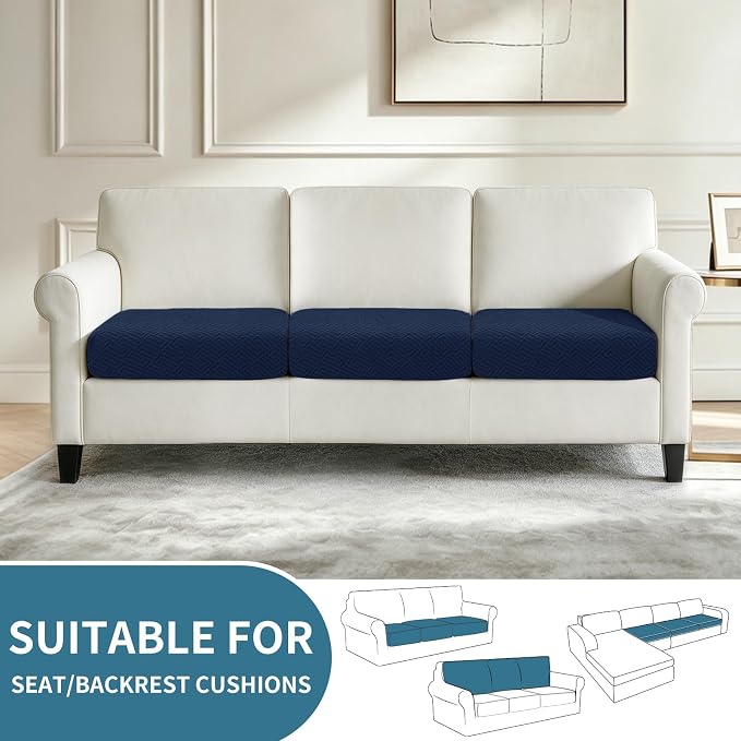 XINEAGE Couch Cushion Covers Seat Cushion Cover Thick Stretch Sofa Slipcovers 3 - Image 2