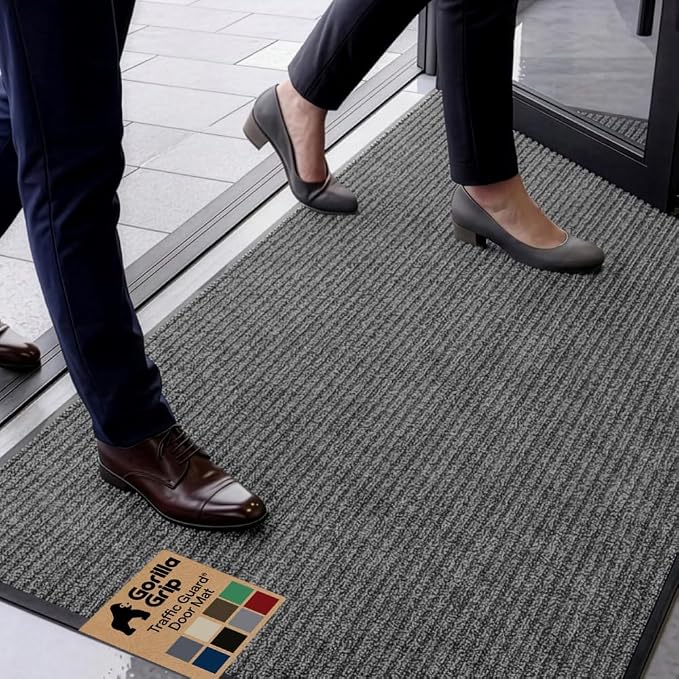 GORILLA GRIP Waterproof Traffic Guard Door Mat, Indoor Outdoor Durable Entryway by Unknown