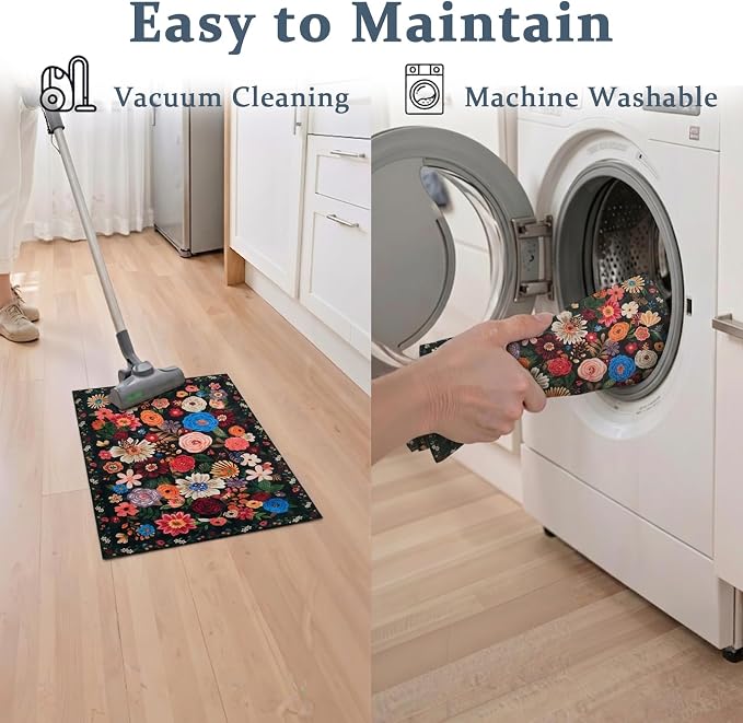 Black Brown Entry Rug Small Door Mat 24x17 Inch - Image 4
