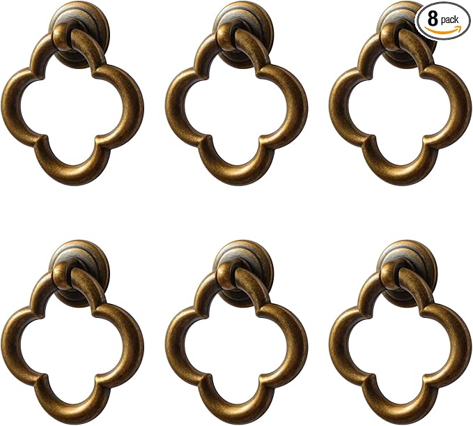 Cupboard Knobs Cabinet Knobs Drawer knobs, Zinc Alloy Gold Knobs for Dresser, Cupboard Knobs for Kitchen, Bathroom (Style E-6)