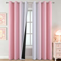 Pink and Greyish White Ombre Blackout Curtains by ESTELARTEXTILER