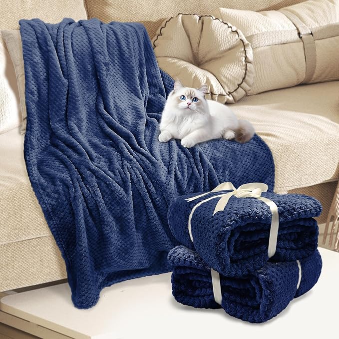 4 Pack Fleece Throw Blankets 50x60 Inches - Image 7