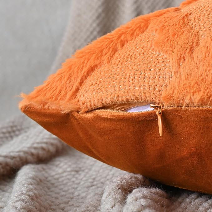 Set of 2 Soft Moroccan Throw Pillow Covers 16x16 Inch Plush Boho Decorative - Image 2