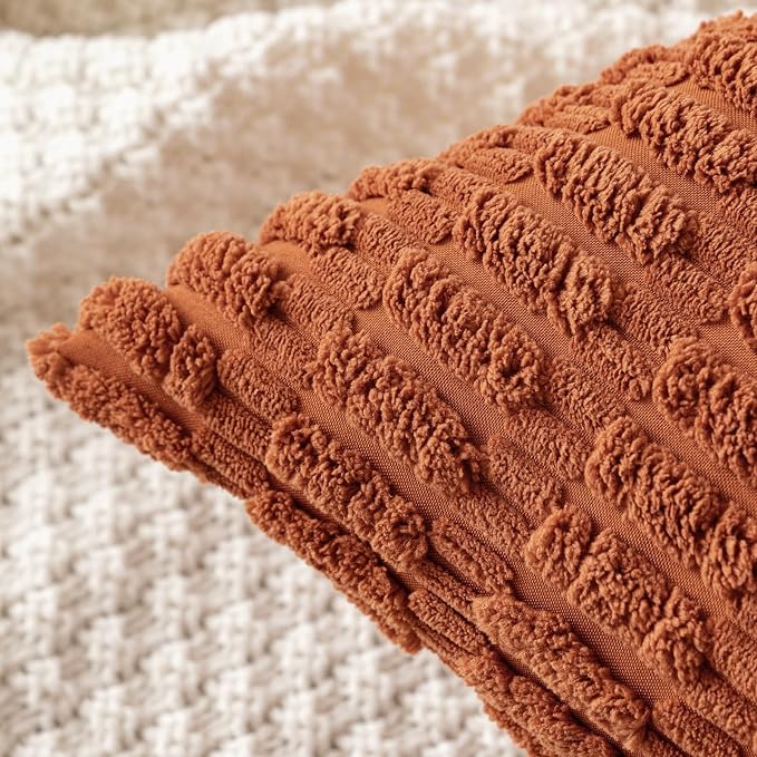 MIULEE Fall Decorative Throw Pillow Covers 16x16 Dark Rust Pack of 2 | - Image 7