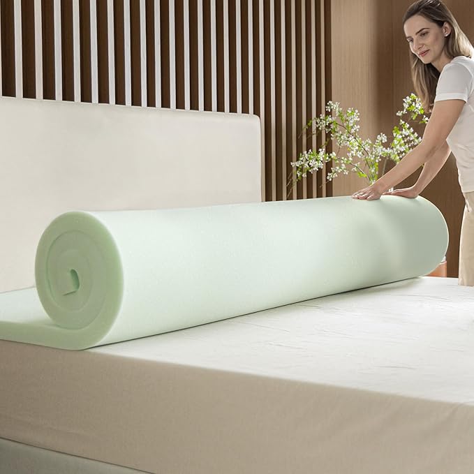 ZINUS 2 Inch Green Tea Memory Foam Mattress Topper, Smaller, More Convenient WonderBox Packaging, Pressure-Relieving Layers, CertiPUR-US Certified, Full