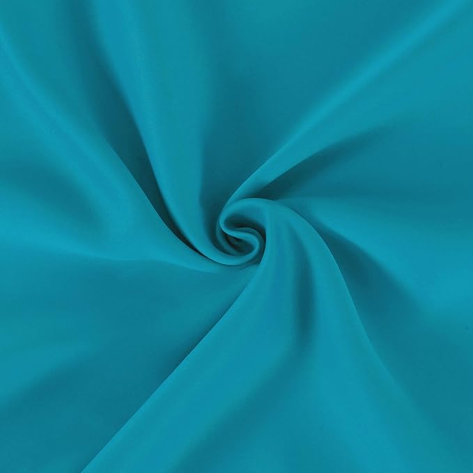 Teal Blackout Curtains 34 x 84 Inch Length/Set of 2 Curtain Panels/Thermal - Image 5