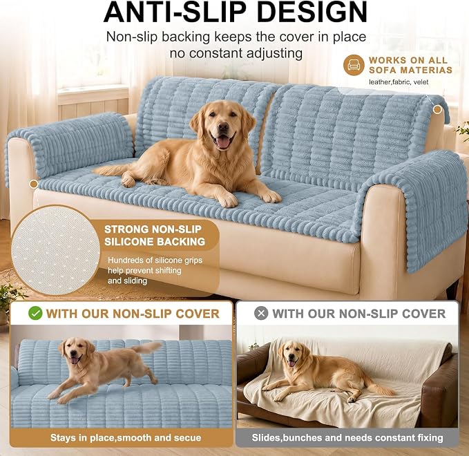 Smiry Couch Cover for Dogs, Non Slip Washable Sofa Protector for Pets | Soft - Image 10