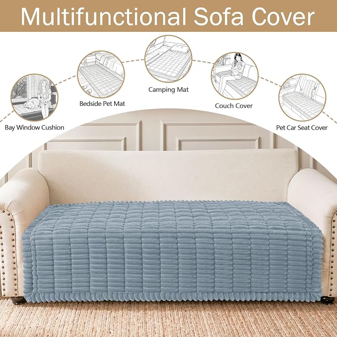 Couch Cover for Dogs, Washable Non Slip Plush Flannel Sofa Protector | Thick - Image 3