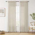 Vanilla Linen Curtains 84 Inches Long by Nanspring