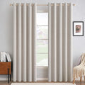 MIULEE 100% Blackout Linen Curtains by MIULEE