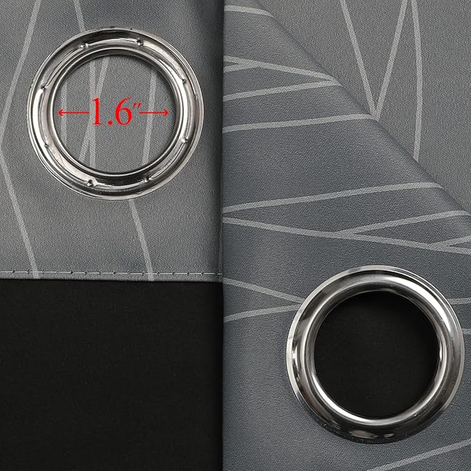 Grey and Greyish White Ombre Blackout Curtains - Image 7