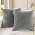 CaliTime Decorative Couch Throw Pillow Covers 20 X 20 Inches Medium Grey | Pack by CaliTime