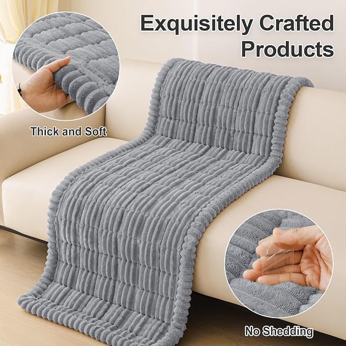 Couch Cover for Dogs, Washable Non Slip Plush Flannel Sofa Protector | Thick - Image 8