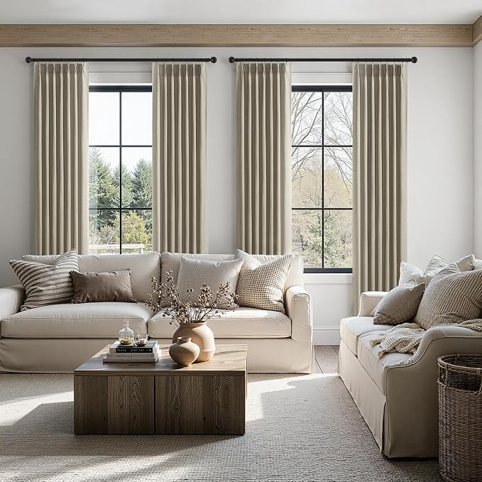 Topfinel 96 Inches Long Pinch Pleated Semi Sheer Curtains - Image 8