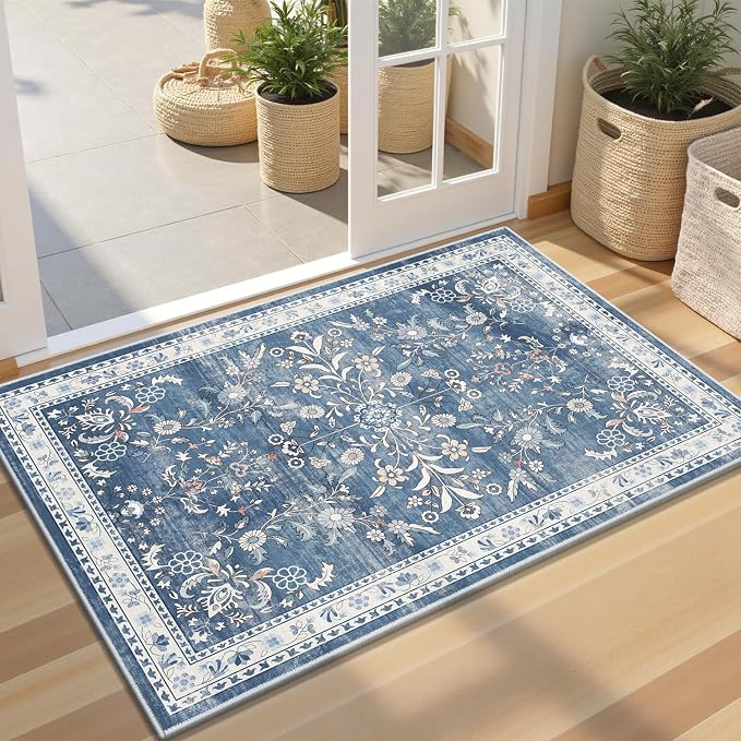 Yamaziot 2x3 Washable Entryway Rug Non Slip Indoor Door Mat, Stain Resistant by Yamaziot