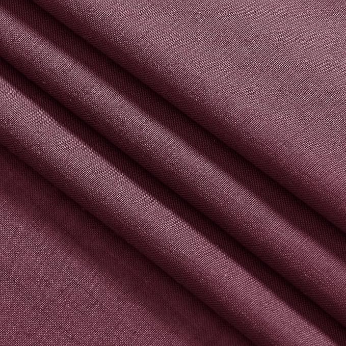 Burgundy Linen Curtains 80 Inch Length - Image 9
