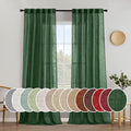 MIULEE Emerald Green Linen Curtains 52x108 Inch by MIULEE