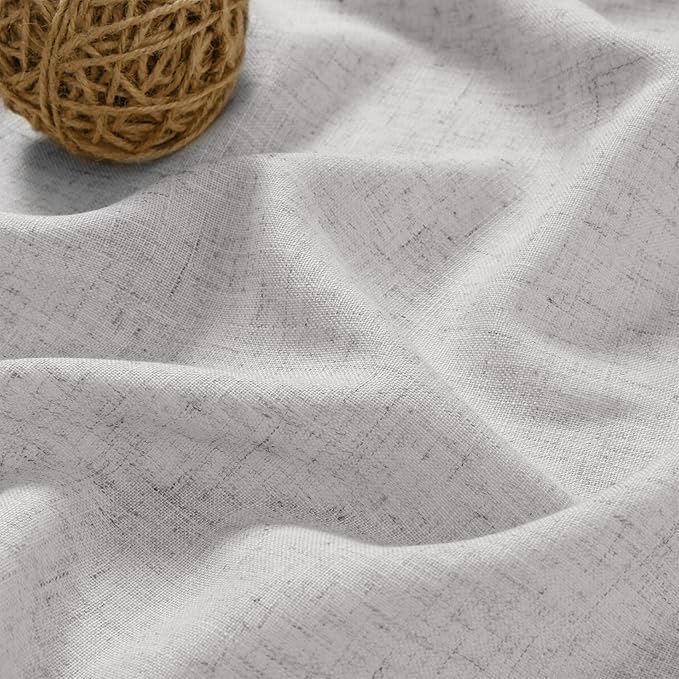 Grey Linen Curtains 120 Inch Extra Long - Image 5