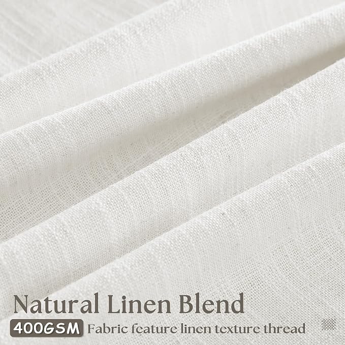 Beige White Pinch Pleated Extra Wide 102 Inch Long Curtains 100 Inch Wide | - Image 3