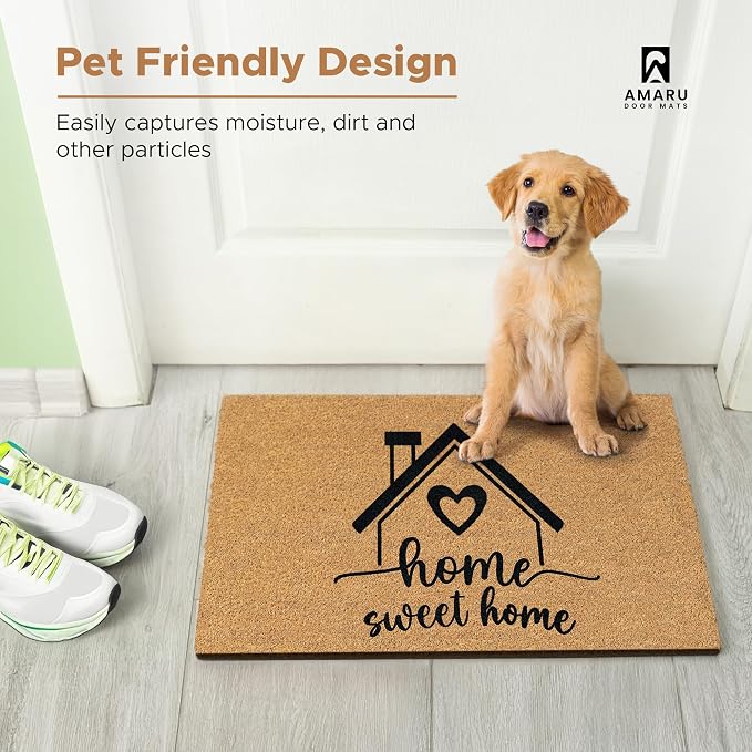Coir Welcome Mat, Home Sweet, 17 x 29 in | 100% Natural Coir, Anti-Shedding - Image 7