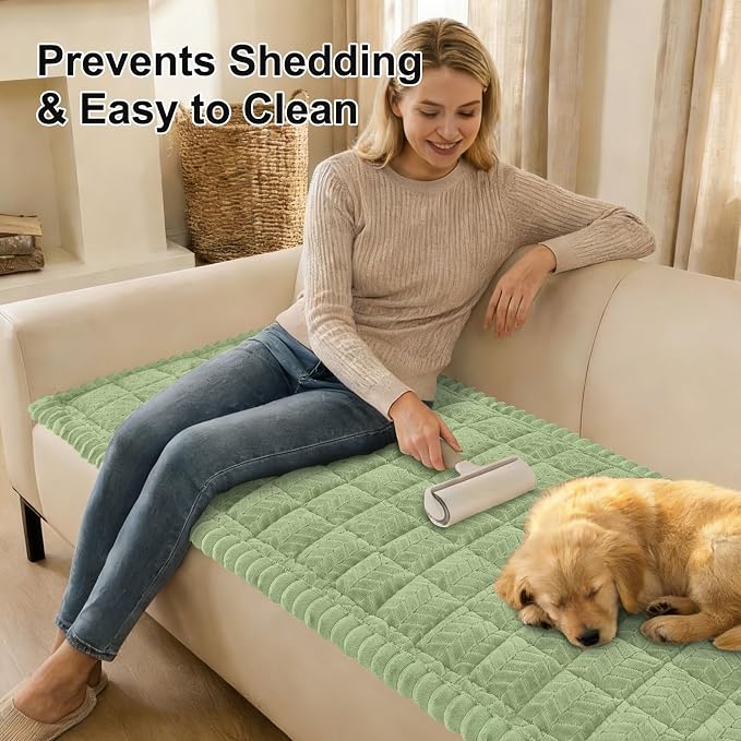 Smiry Couch Cover for Dogs, Non Slip Fuzzy Pet Sofa Covers Washable | Sofa - Image 4