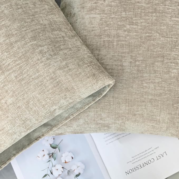 CaliTime Decorative Standard Throw Pillow Covers 26 X 20 Inches Light Taupe | - Image 6