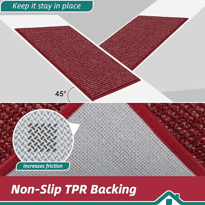 BEQHAUSE Dirt Trapper Door Mat 32" x 48", Non-Slip Washable Doormats, Low - Image 6