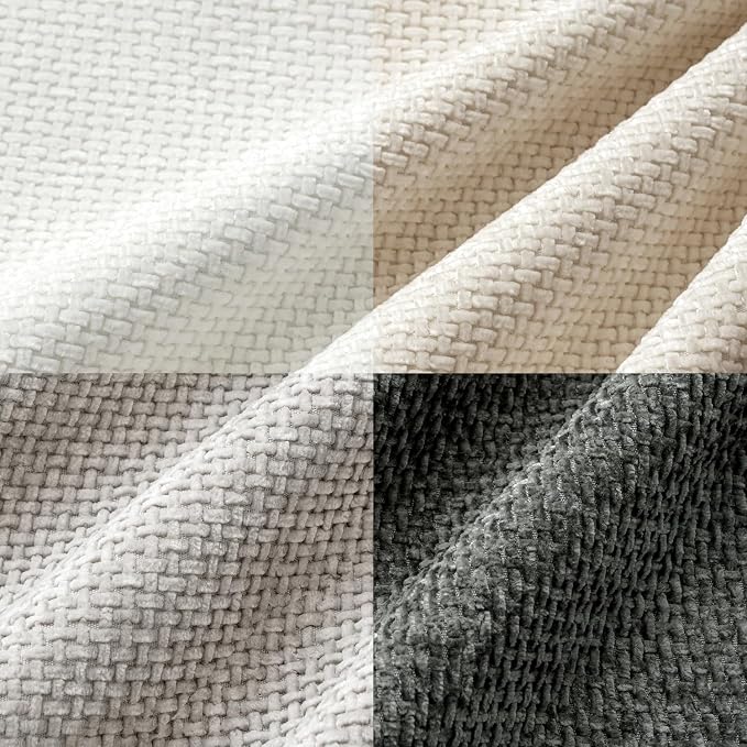 MIULEE Soft Decorative Chenille Pillow Covers Gray 20x20 Pack of 4 | Minimalist - Image 3
